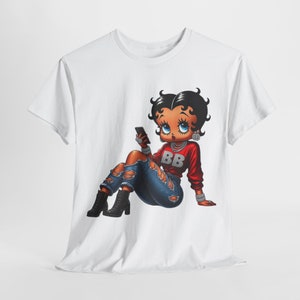 Streetwear Betty Boop, Black Betty Boop, Betty Gear, Betty Girl, Betty Boop Tshirt, Unisex Heavy Cotton Tee image 3