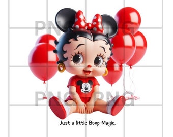 Mouse Ears png, retro disney png, Baby Betty Boop, Betty Boop Designs, Sublimation downloads png, Disney Vacation tshirt png