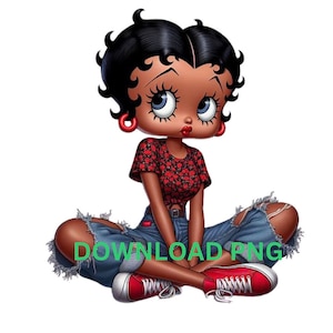 Betty Boop PNG-Designs, Schwarz Betty Boop Download, Schwarz BettyBoop PNG, Betty Boop Sublimationsdesign, BettyBoop Schwarz,