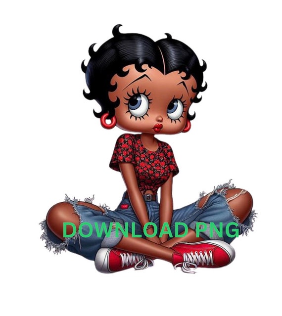 Betty Boop PNG Designs, Black Betty Boop Download, Black Bettyboop