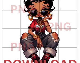 Bestselling png Streetwear tshirt design png Boop Download png y2k Betty Boop Sublimation Design BettyBoop, Png Betty powerful black girl