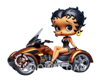 Motorcycle Png Black Betty Boop Designs Motor Cycle PNG Betty Boop Download Shirt PNG Betty Boop Sublimation Design Downloadable Biker rider