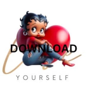 Black Betty Boop Download, Betty Boop PNG, Bettyboop, Sublimation Design, BettyBoop, PNG Betty Boop, Valentine png, Black love,