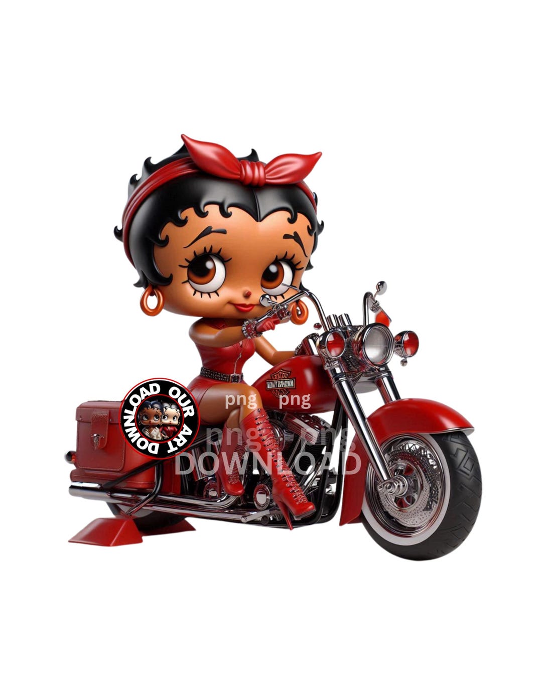 Motorcycle Png Black Betty Boop Download Sublimation Dtf Png Black