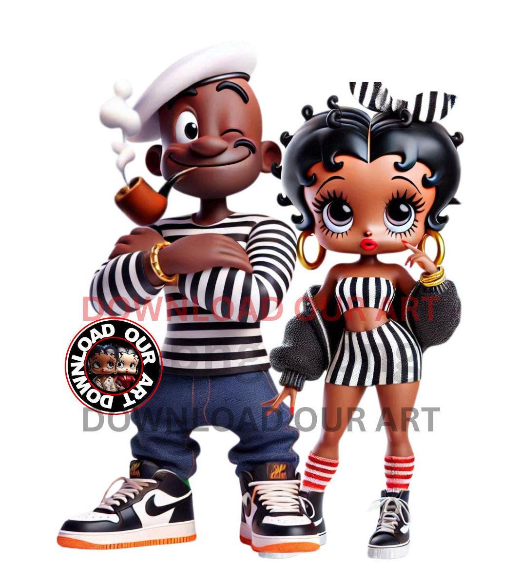 betty boop & ポパイ　ソフビ Betty Boop and Popeye - Etsy