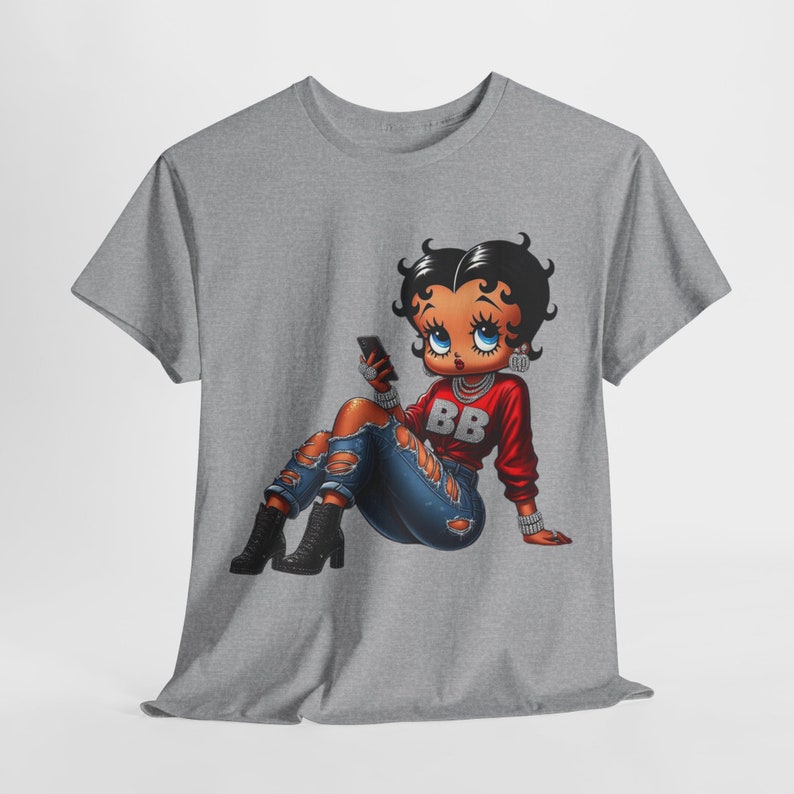 Streetwear Betty Boop, Black Betty Boop, Betty Gear, Betty Girl, Betty Boop Tshirt, Unisex Heavy Cotton Tee image 1