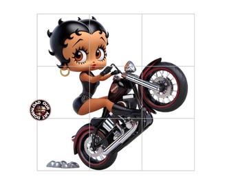 Bike Rally Motorcycle Png Melanin Betty Boop Design PNG Shirt PNG Sublimation png Biker rider motor cycler png Digital Only gift motorcycler