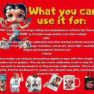 Melanin Betty Boop dtf png Streetwear tshirt design png Boop Download Betty Boop png high resolution Tumbler Curvy woman diva mom gift b1 image 2