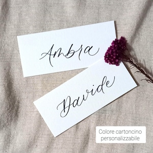 Segnaposto personalizzati, scritti a mano, stile moderno per matrimoni, feste e cerimonie | Segnaposto moderni | Calligrafia per eventi