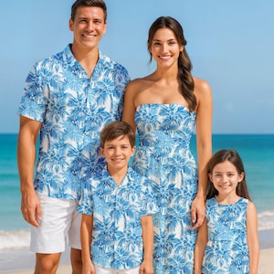 Couples Hawaiian Outfit: Tropical Print Matching Clothes