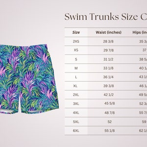 Tropical Palm Leaves Mens Lined Swim Trunks Blue Purple Minimal Swimwear UV Sun Protection Swimsuit Guys Swim Wear for Vacation Beach Pool