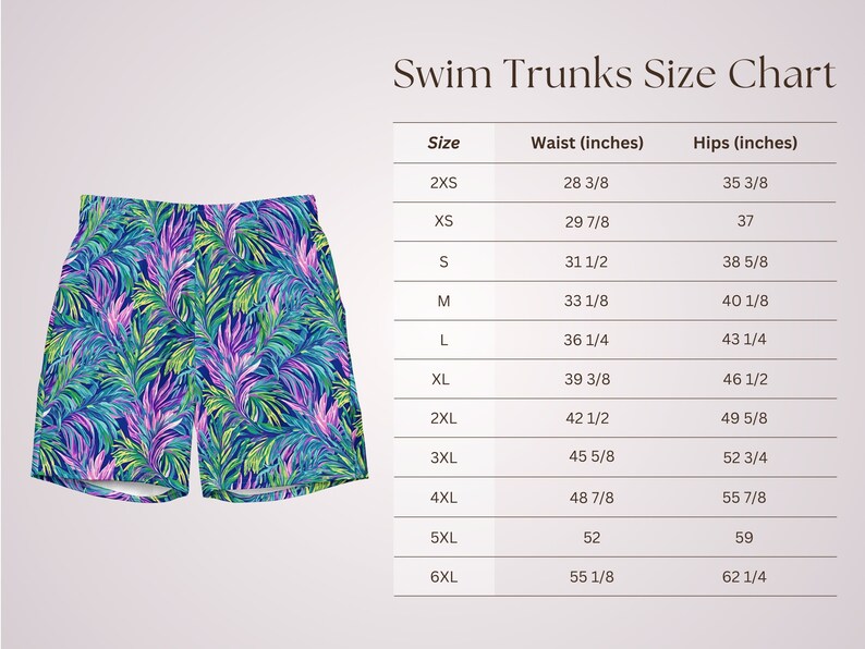 Tropical Palm Leaves Mens Lined Swim Trunks Blue Purple Minimal Swimwear UV Sun Protection Swimsuit Guys Swim Wear for Vacation Beach Pool