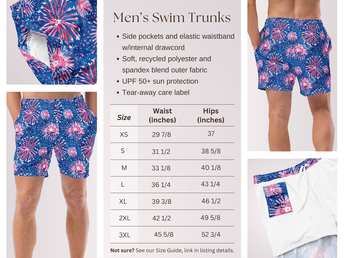 PATRIOTIC COUPLES SWIMWEAR Mix & Match 4th of July His and Hers Swimwear Mens Swim Trunks Womens