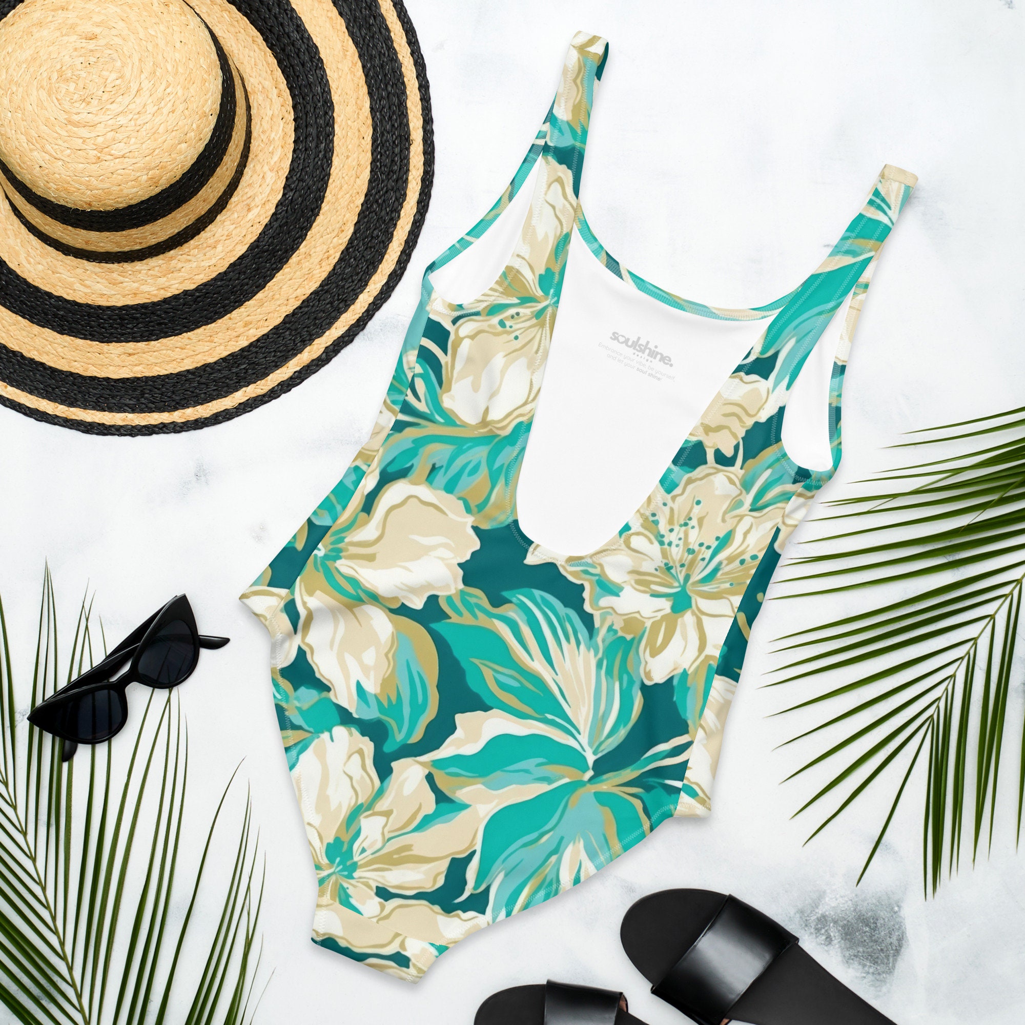 MAILLOT DE BAIN UNE PI CE Maillot De Bain Vert Tropical Imprim 