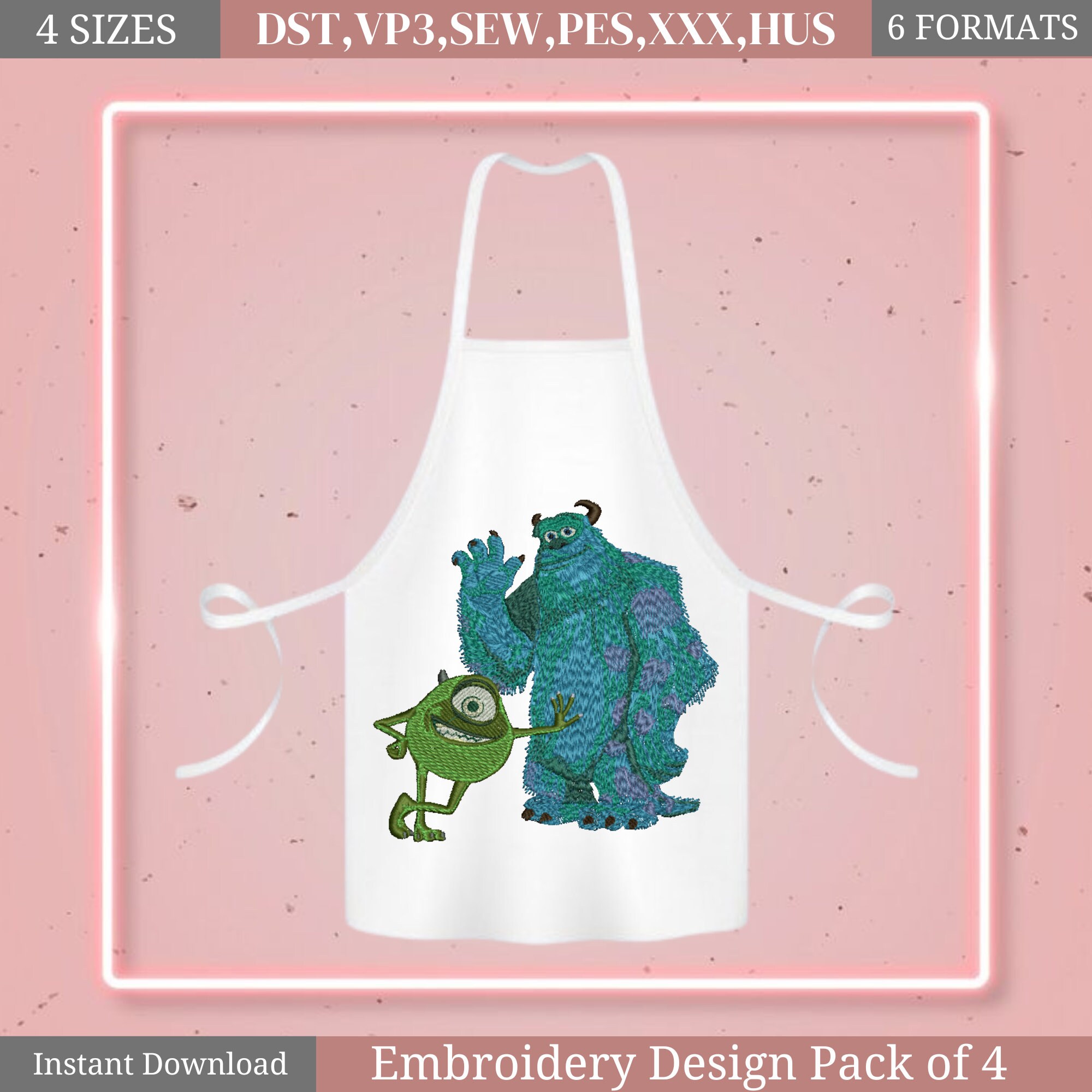 Monster Embroidery Pattern Monster Embroidery Designs, Halloween Embroidery, Monster Embroidery ...