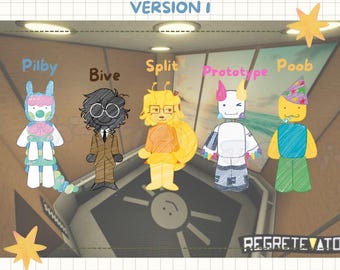 Doodlevator Charms! Set V1 | Split, Bive, Pilby, Poob & Prototype