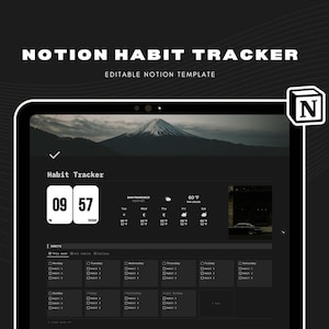 Notion Ultimate Habit Tracker All-in-One Notion Dashboard Advanced Habit Log Personal Growth and Progress Extended Habit Tracker