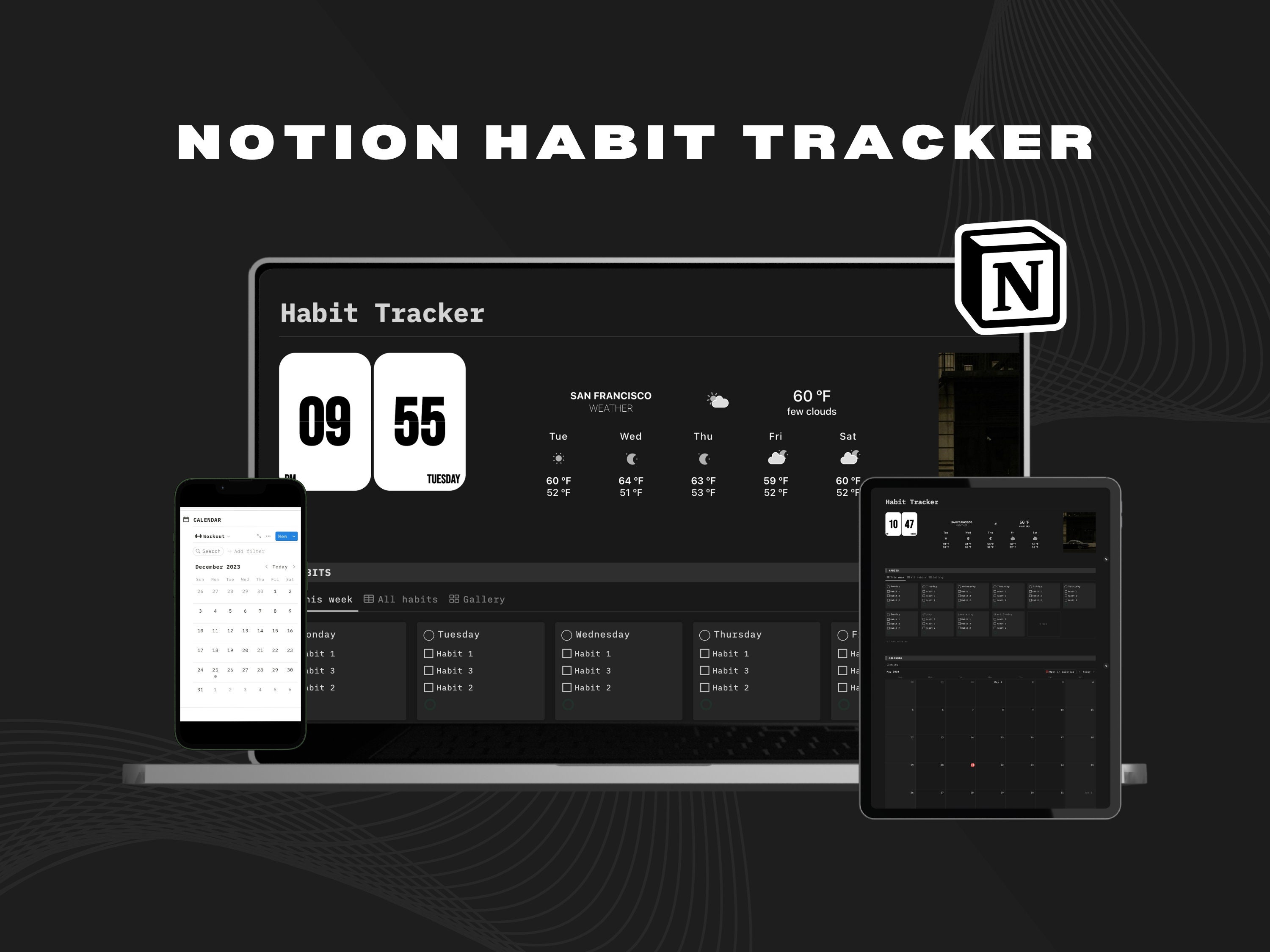 Notion Ultimate Habit Tracker All-in-one Notion Dashboard Advanced ...