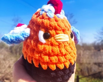 Wzór na szydełkowe jajko amigurumi z kurczakiem: pulchny ptaszek wielkanocny (do pobrania w wersji cyfrowej)