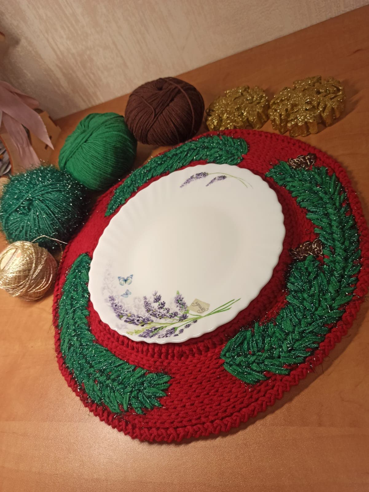 Christmas Crochet Placemat PDF Pattern Only, Crochet PDF Digital