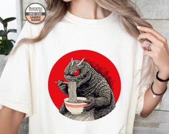 Japanese Monster Eating Ramen Shirt