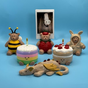 REA Polaroid fotohållare för Instax | Mjukisdjursdisplay i Jellycat-stil | Handmålad och 3D-utskriven | Unik presentidé för samlare bild 14