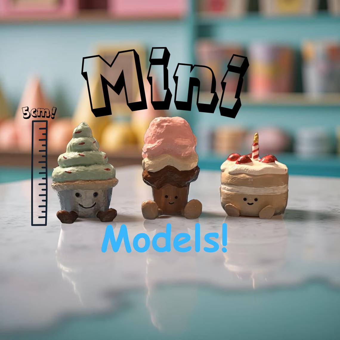 Miniature Display Models, Jelly Style Mini Models for Roleplay, 4-5cm ...