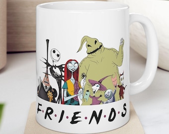 Friends Jack & Sally Mug, Nightmare Before Christmas Mug ,Halloween Mug, Jack Skellington, Loving Gift Ideas