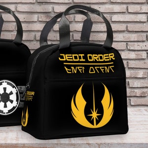 Jedi Order Lunch Bag - Galactic Empire Aurebesh Text Lunch Box Gift Idea