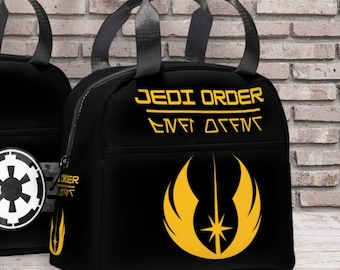 Jedi Order Lunch Bag - Galactic Empire Aurebesh Text Lunch Box Gift Idea