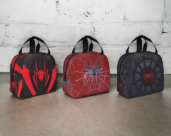 Super Hero Lunch Bag Cartoon Waterproof Insulated Lunch Box Comics Hero Theme Reusable Lunch Cooler Bag for Office School Picnic Workout