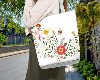 Summer Ready! Floral Tote Bag with Internal Pocket for Essentials Don't Miss Out!