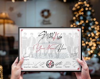 Stray Kids Fan Diploma - Personalized Certificate | Digital Download