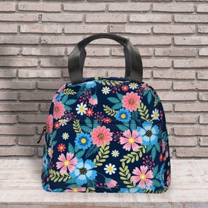 Floral Lunch Bag for Women – Cute Thermal Tote for Work, Office, or Picnic | Insulated Lunchbox Gift Idea