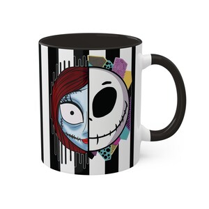 Jack and Sally Mugs, The Nightmare Before Christmas Mug, Jack Skellington, Loving Gift Ideas image 7