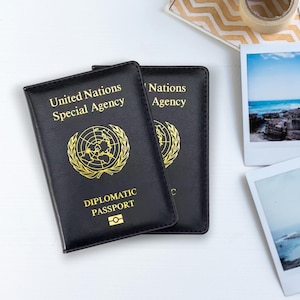 Capa de passaporte diplomático das Nações Unidas, Porta-passaporte da ONU, Passaporte diplomático, Passaporte europeu