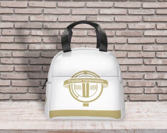 TranStar Corporation Insulated Lunch Bag, White and Gold Talos I Cosplay Prop
