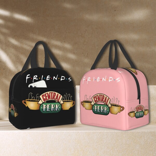 Borsa per il pranzo Central Perk Friends: mantieni il tuo cibo fresco mentre sei in movimento con un design impermeabile e versatile - Ideale per il lavoro e le avventure all'aria aperta!