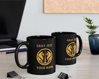 Custom Gray Jedi Mug - Jedi Order Personalized Mug (11oz)