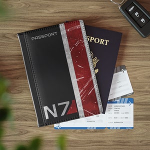 Paspoorthouder N7-programma, Mass Effect-paspoortomslag, Reiscadeaus voor mannen, Geek-cadeaus Verenigd Koninkrijk, Systems Alliance Mass Effect