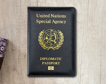 United Nations Diplomatic Passport Cover, UN Passport Holder, Diplomatic Passport, European Passport