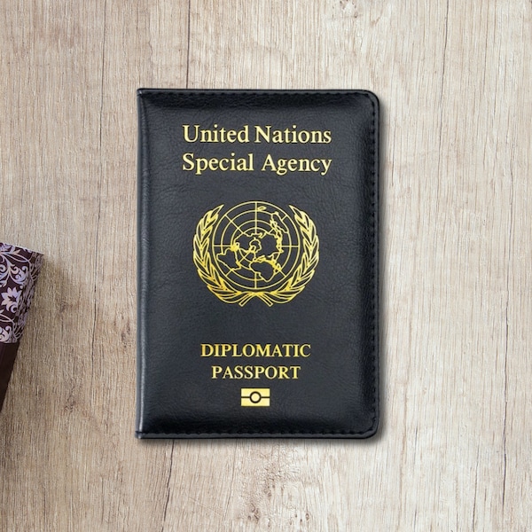 United Nations Diplomatic Passport Cover, UN Passport Holder, Diplomatic Passport, European Passport