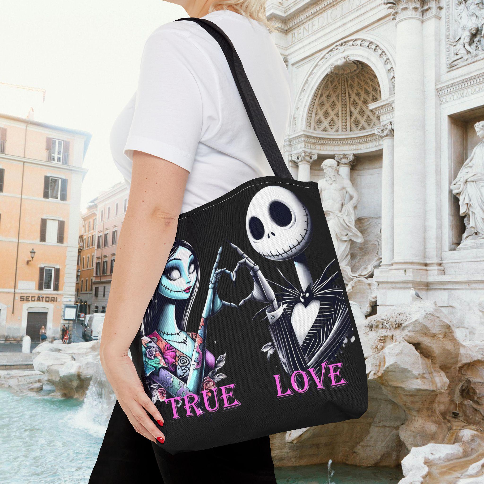 Jack and Sally Tote Bag, Valentine's Day Gift for Her, Gothic Tote