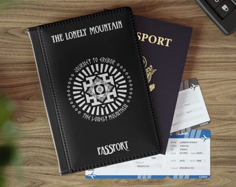 Erebor Passport Cover - LOTR Passport Holder, Rings of power, Galadriel, Tolkien, Travel Gift, Gift for Traveler, Gift for Couple