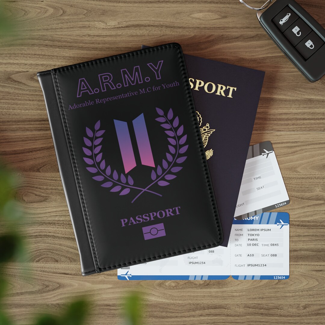 BTS ARMY Passport Cover Bts Passport Holder for Travel Accessory for