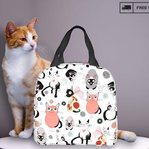 Sac à lunch pour chats mignons - Cadeau pour tous les amoureux des chats Boîte à lunch de bureau