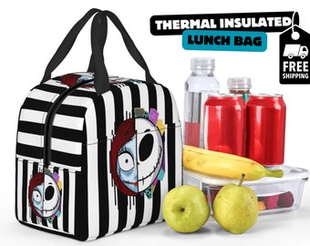 Jack and Sally Insulated Lunch Bag: Tim Burton Gothic Design