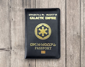 Galactic Empire Passport Cover, Star Wars Passport Holder, Galactic Empire Passport Wallet