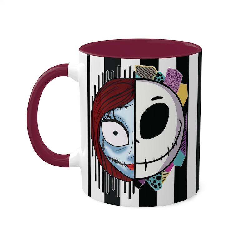 Jack and Sally Mugs, The Nightmare Before Christmas Mug, Jack Skellington, Loving Gift Ideas image 10
