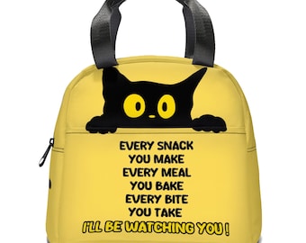 I'll Be Watching You" Cat Lunch Bag - Funny Novelty Lunch Bag